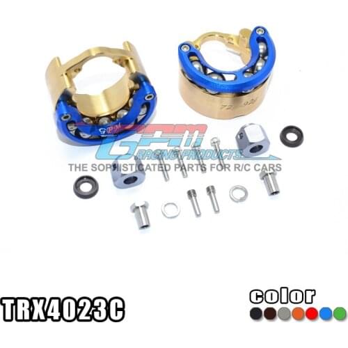 Aluminium cover with copper base and ball-ball front and rear cup weights for TRAXXAS TRX-4