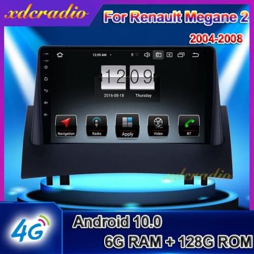 Xdcradio 9" Android 10 For Renault Megane 2 Car Radio Automotivo Car DVD Multimedia Player Auto GPS Navigation Stereo 4G 6+128G
