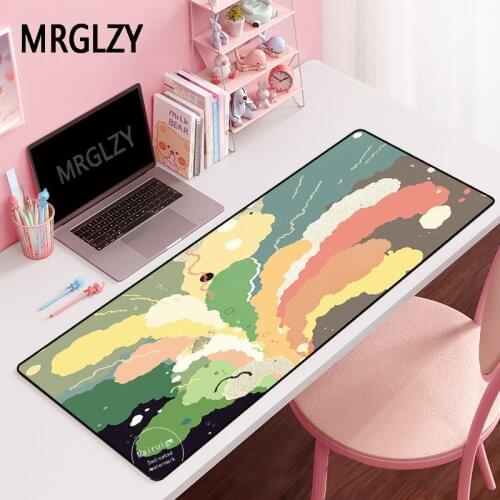 MRGLZY 300X800MM XXL Color Waves Large Gamer Long Mouse Pad Rug Carpet Laptop Gaming Accessories MousePads Desk Mat for LOL Csgo