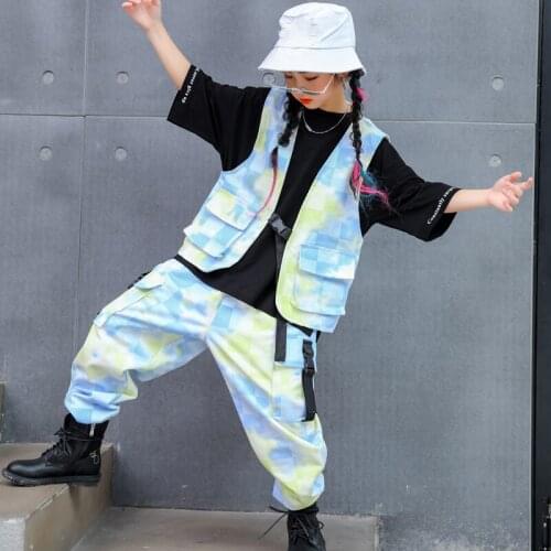 ChildrenS Hip-Hop Dance Clothes For Kids Boys Vest Hiphop Pants Suit Girls Jazz Street Dance Costumes Performance Wear DQS5725
