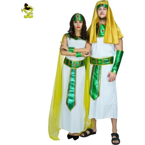 Ancient Egypt Egyptian Pharaoh Empress Cleopatra Queen Priest Costume Cosplay Clothing for Women And Man Party Dress