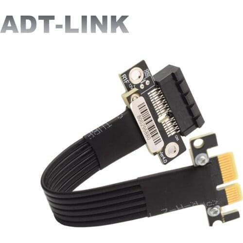 Hot Sale PCIe 4.0 x1 To x1 Extension Cable EMI Shielding 16Gb/ps Gen4 PCI Express 1x Riser Card Extender Ribbon PC Case Cable