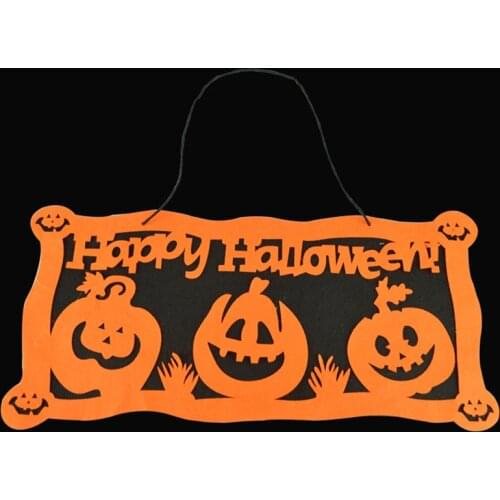 Halloween Hanging Decor Tag With Happy Halloween Sign Pumpkin Skull Horrible Prop Listing For Bar KTV Home Party Supplies