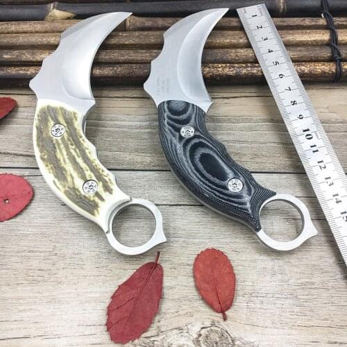 Outdoor Karambit knife Hunting Knives Camping Tool Survival Tactical Knife Stainless steel scorpion claw knife with sheath