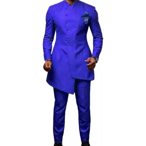 Unequivalence Long Slim Fit Men Suits Wedding Groom Tuxedos 2 Pieces (Jacket+Pants) Bridegroom Suits Design Best Man Prom Blazer