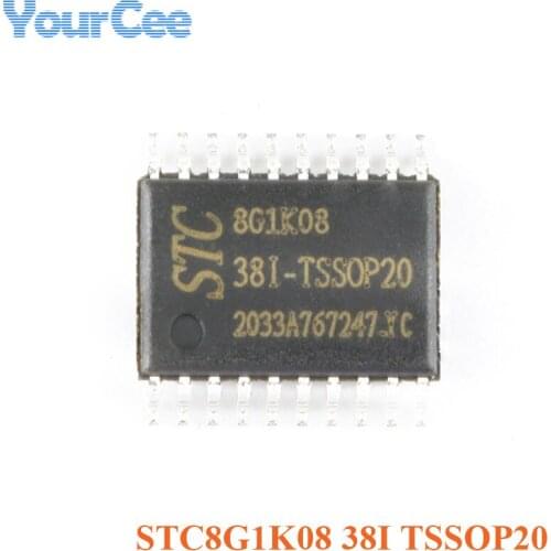 STC STC8G1K08-38I-TSSOP20 Single-Chip 1T 8051 Microcomputer Enhanced Microcontroller MCU Micro Computer Controller EEPROM ISP
