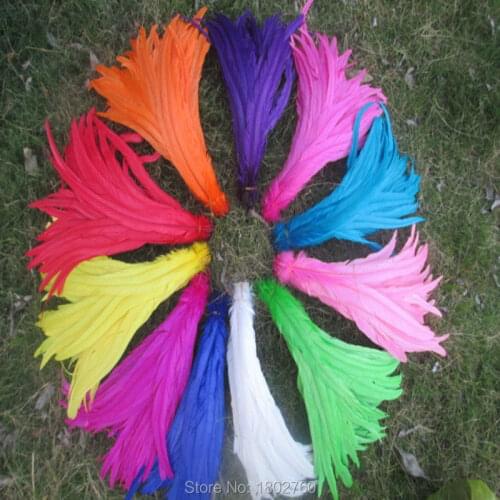Wholesale 10 PCS 20-25cm Natural Rooster tail Feathers For Decoration Craft Feather Christma Diy Pheasant Feather