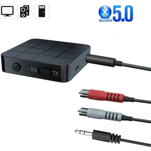 Bluetooth transmitter receiver 2 in 1 5.0 wireless audio Bluetooth adapter AUX jack RCA USB dongle for car TV PC headset