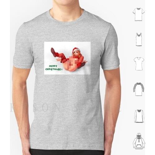 Merry Christmas !! Anime Shemale Trans Dick Boobs T Shirt Cotton Men Diy Print Happy Christmas Merry Red Mrs Santa