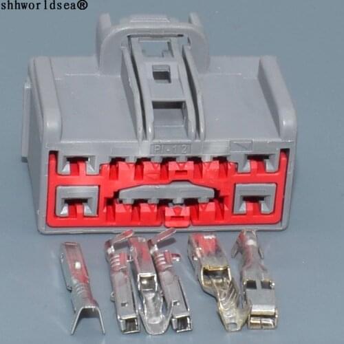 Shhworldsea 14pin auto plastic cable wire harness unsealed connector with terminals 7283-6447-40
