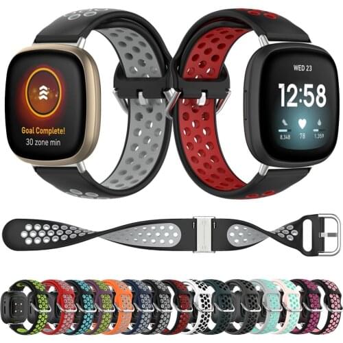For Fitbit Versa 3 Band Sport Bracelet Silicone Watchbands Two-color Quick Release Strap Wristband For Fitbit Sense Versa3