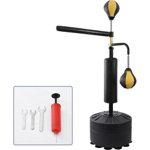 Stable Base Stand Boxen Set With Air Pump Speed Reaction Training Rod Bouncy Ball Punching Ball Boxing Tumbler Fitness Trainer