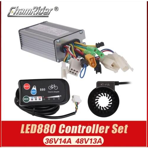 36V 250W 48V 350W Controller LED LED880 display Meter PAS Set E-bike Conversion kit Dual Mode Hall Sensor and Hall Sensorless