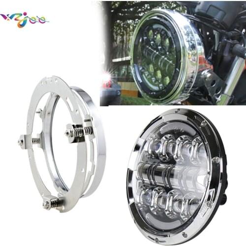 1set 7" LED Headlight 80w with Halo Daytime Running Light With Mounting Bracket For Jeep JK VAZ 2121 Lada Niva 4x4 Motorcycle