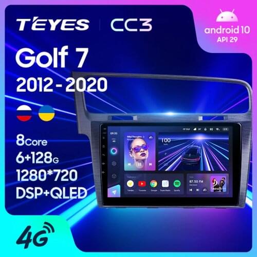 TEYES CC3 For Volkswagen Golf 7 2012 - 2020 Car Radio Multimedia Video Player Navigation stereo GPS Android 10 No 2din 2 din dvd