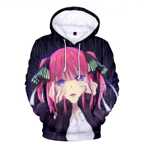 Anime Tops Quintessential Quintuplets Hoodies Sweatshirts 3D Children Coats Kawaii Pullover Track3D Tops Streetwear Clothing