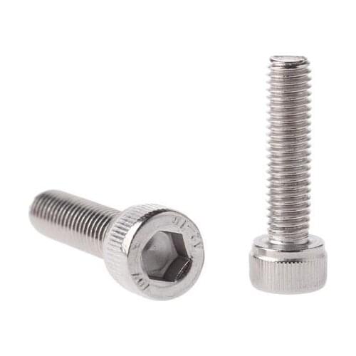 Stainless Steel cup Hexagon socket head cap screws cylinder shape Fastener Bolts M3 M4