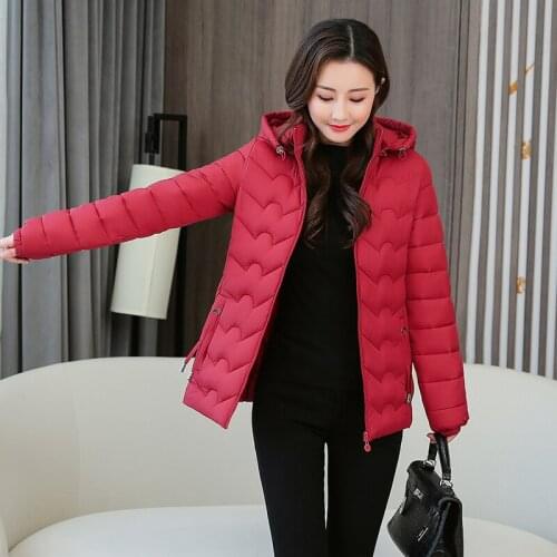 ISENMAL Winter Jacket Women Coat Hooded Outwear Female Parka Thick Cotton Padded Lining Winter Female Basic Coats