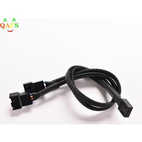 1PC 4 Pin PWM Splitter 4Pin PWM Female To 3/4 Pin PWM Adapter Cable For Computer CPU Case Fan Sleeved Power Cable