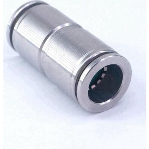 12MM OD Tube 304 Stainless Steel Push in Pneumatic Straight Quick Connector Full Metal Anticorrosion Antioxidation
