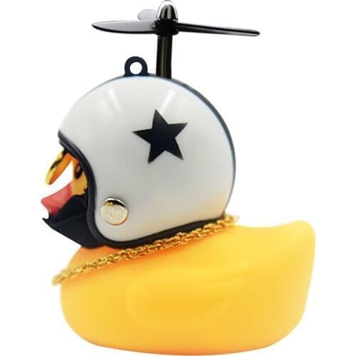 2@#Small Yellow Duck Road Bike Motor Helmet Riding Cycling Styling Motorcycle Helmet Accessories Car Duck with Helmet