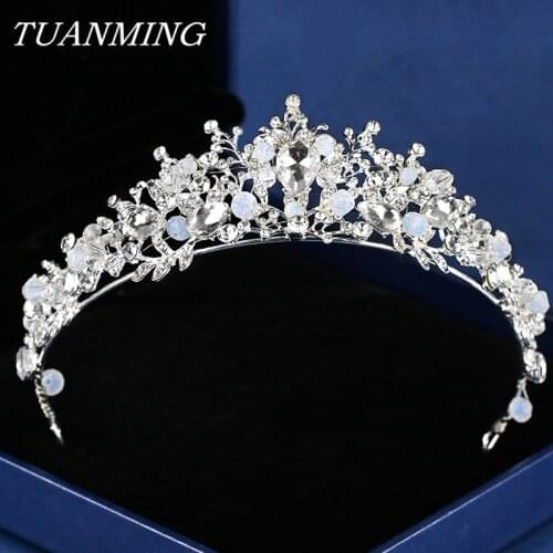 3 Pcs/Set Crystal Crown Tiara Wedding Headbands Hair Ornaments Bride Crown Fashion Jewelry Womens Accessories