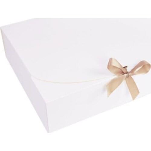 5Pcs Flip Lid Paper Pacakge Box with Ribbon Bow Gift Candy Cookie Biscuit Cake Packaging Case Wedding Christmas Supplies