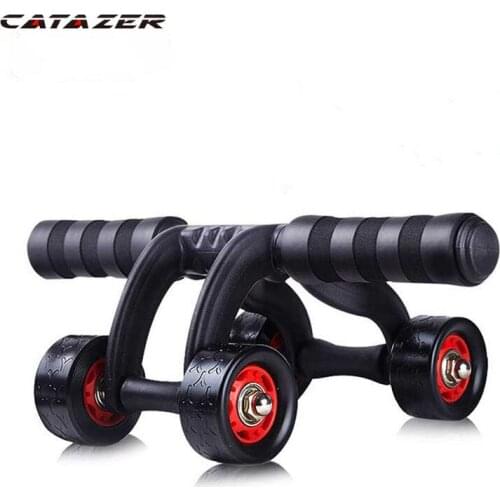 Abdominal Roller for Muscle Exercise Equipment Home Indoor Office Fitness No Noise Fitness Equipment Roller Push-up 4 Wheel