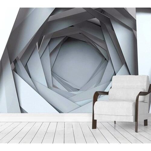 Beibehang Custom wallpaper personality geometric modern cement wall large white wall 3d extended space background decoration