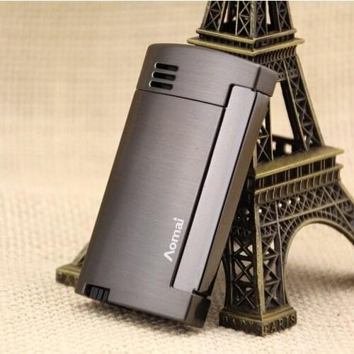 Butane Gas Smoking Lighter Simplicity Lacquer Blue Flame Turbo Windproof Men Special Smoking Tool Mens Gift Adjustable Flame