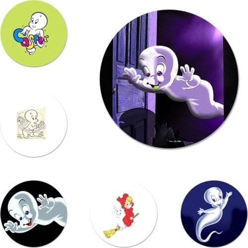 Casper & Friends Icons Pins Badge Decoration Brooches Metal Badges For Backpack Decoration 58mm