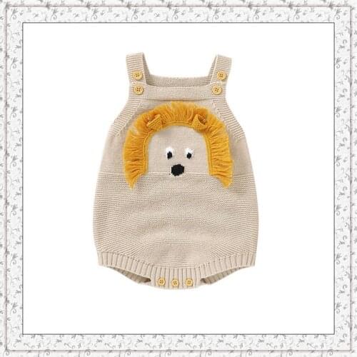 Baby Autumn Winter Sweater Sleeveless Cartton Warm 0-24 Months Infant Boy Girls Rompers Party New Years Infnat Newborn Sweaters