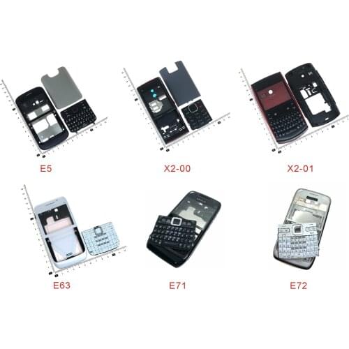 For Nokia E63 E71 E72 Housing Front Faceplate Frame Cover Case+Back cover battery door cover+Keypad