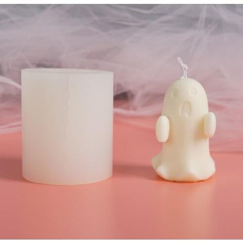 Halloween Ghost Candle Mold 3d Silicone Mold Cute Silicone Mould Diy Plaster Resin Mold Candle Making Mold