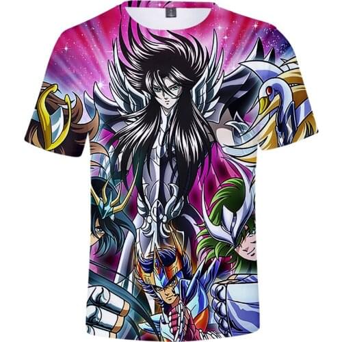 Hot casual fashion 3D Saint Seiya comfortable T shirt Men boys Women Short Sleeve Summer Tees girls Saint Seiya suitable t shirt