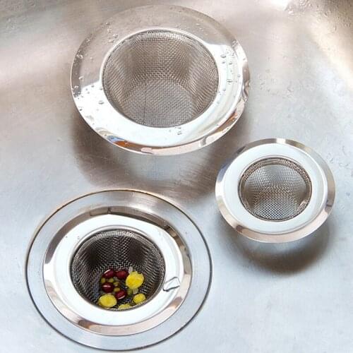 HOT 3Pcs Stainless Steel Bathtub Hair Catcher Stopper Shower Drain Hole Filter Trap Kitchen Metal Sink Strainer