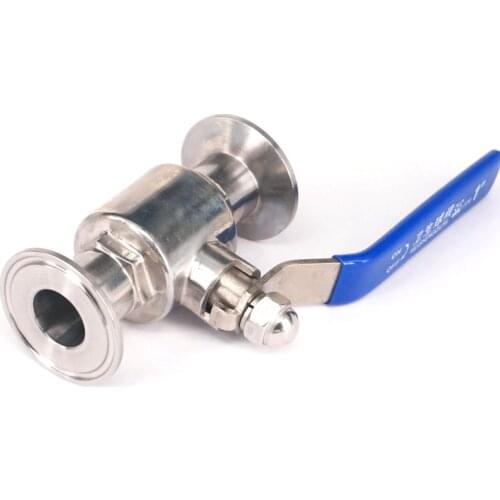 Hot Sale 1Inch 25Mm 304 Stainless Steel Sanitary Ball Valve 1.5 Inch Tri Clamp Ferrule Type for Homebrew Diary Product