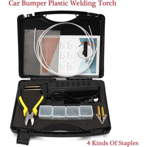 Hot Stapler Car Bumper Fender Fairing Welder Gun Plastic Repair Kit 200 Staples