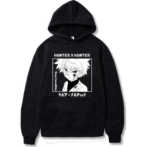 2020 Anime Hunter X Hunter Printing Harakuju Hoodies Killua Zoldyck Anime Manga Tops Pullover Hoodie