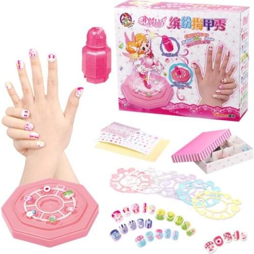Kawaii Children Babies Kid Nail Art Beauty Princess Girl Toy Craft Handmade Pretend Play Makeup Game Set Cosmetic Toys