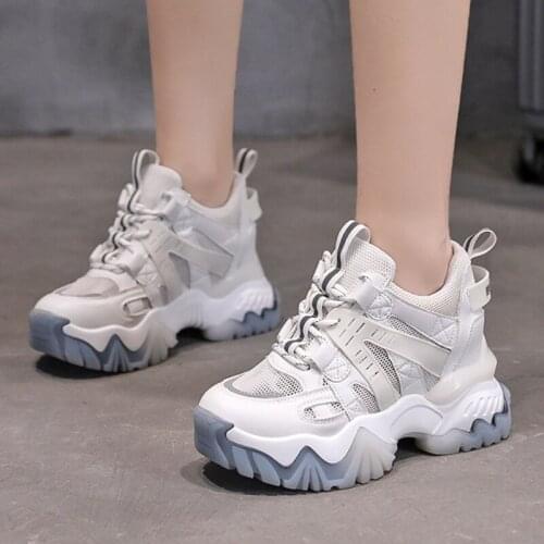 Brand Sneakers Women Wedges Platform Shoes 2021 Autumn Fashion New Chunky Heel Sneakers Women Vulcanized Height Increase Shoes