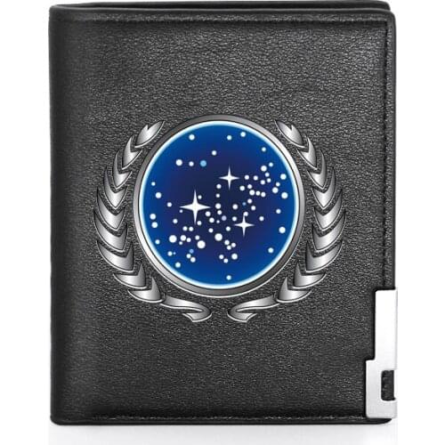 Fashion Classic Stargate Leather Men Wallet Classic Credit Card Holder Short Purse