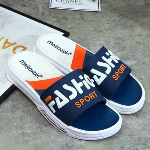 2021 New Men Slippers Summer Outdoor Cool Slides Male Couple Beach Sandals Fashion House Shoes Non-slip Floor Flip Flop for Men