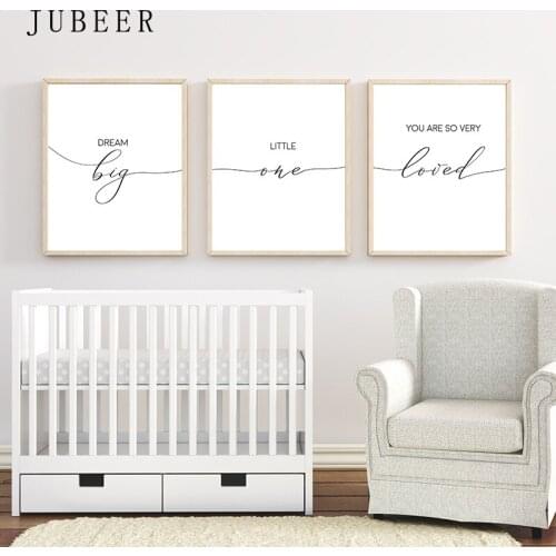 Set Of 3 Prints Dream Big Little One You Are So Very Loved Nursery Wall Art Girls Room Decor Posters and Prints for Bedroom