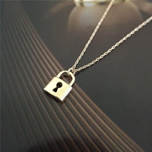 Super Delicate Gold Color Mini Brass Lock Charm Necklace For Women Girl Tiny Lovely Casual Sweet Fashion Jewelry Accessory