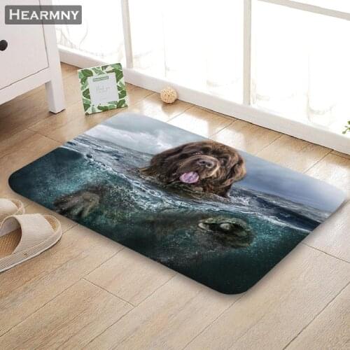 HEARMNY New Arrival Doormat Newfoundland Dog Home Mat Machine Made Anti Slip Carpet Living Room/Hallway Bath Mat For Kids Gift