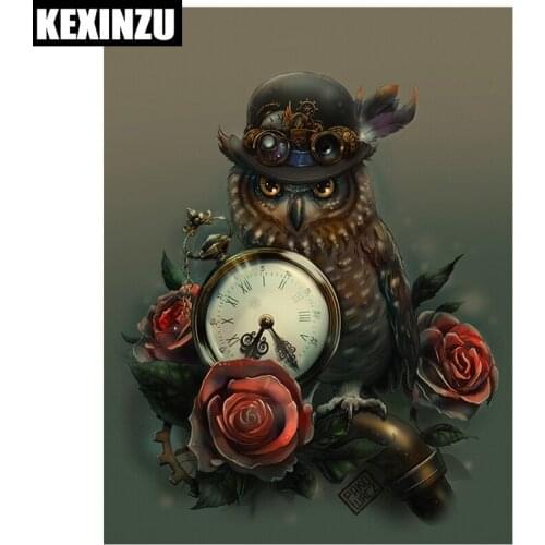 New Full Square/Round Drill 5D DIY Diamond Painting "Flower & owl" 3D Embroidery Cross Stitch Mosaic Rhinestone Home Decor