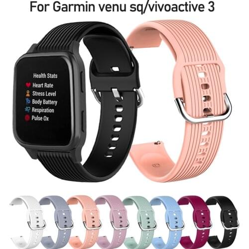 Silicone Wrist Strap For Garmin Venu sq Sport Smart Watch Band For Venu SQ Replacement Bracelet Smart Watch Accessories