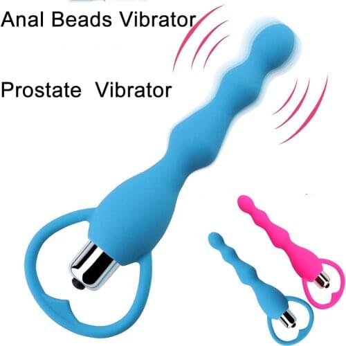 Silicone Anal Beads Vibrator Prostate Massage Smooth Butt Plug For Beginner Adult Toys Anal Vibrator Sex Toys For Women Anal Toy