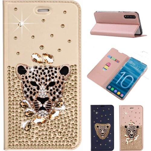 Sunjolly Diamond Case for Samsung Galaxy A5 A6 Plus A7 A8 A9 2018 A9S A750 Flip Card Stand Rhinestone Phone Cases Cover coque